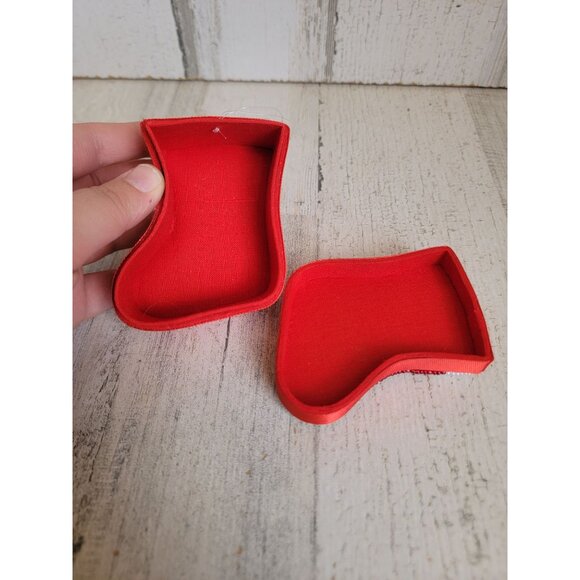 Sequin mini stocking box ornament Xmas bead - Picture 3 of 5